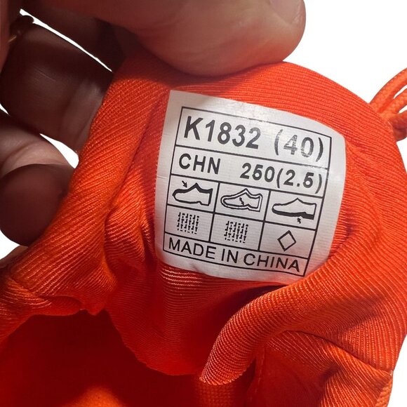 NEW Orange Mesh Lightweight Breathable Trainers Size 7 - Picture 8 of 8